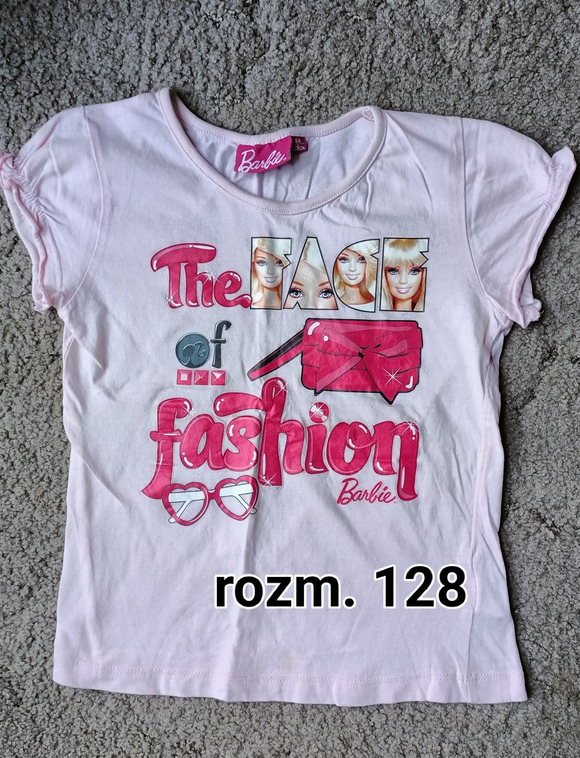Różowa koszulka Barbie rozm 128