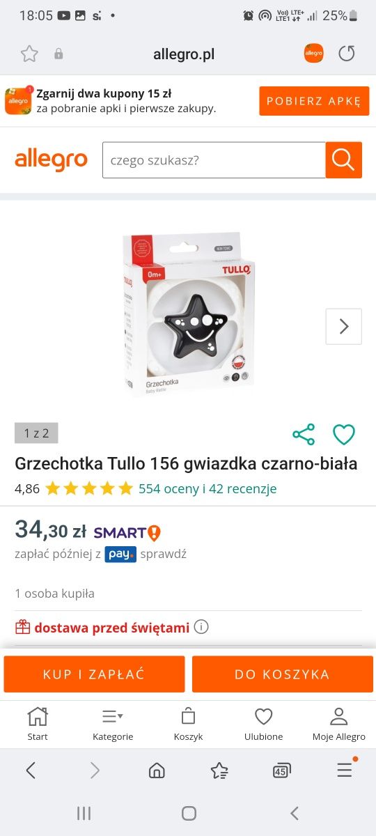 Kontrastowy zestaw tullo