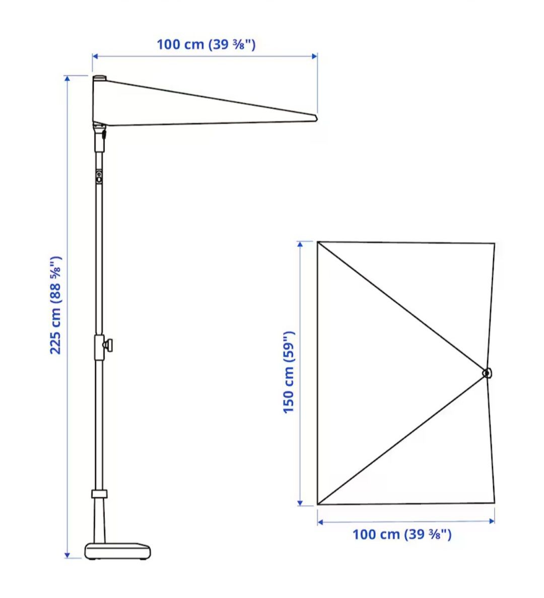 Parasol z podstawą Ikea