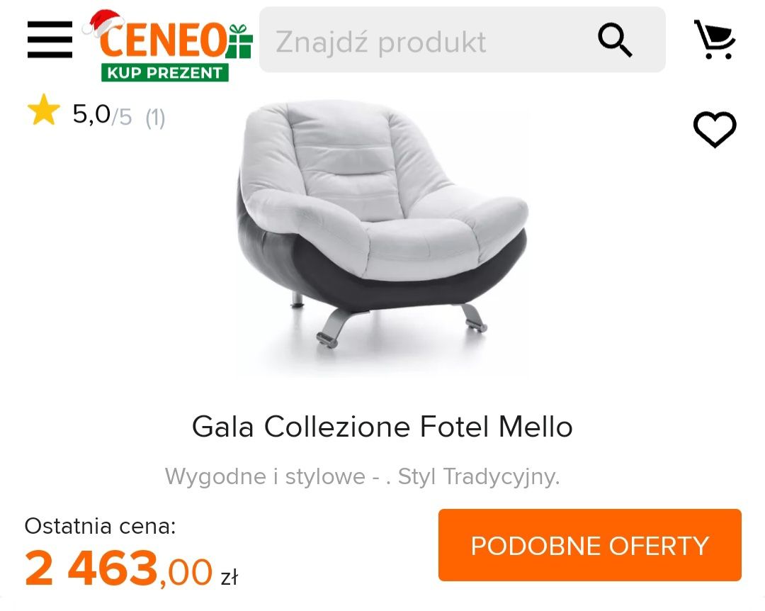 OKAZJA Sofa fotele skórzane Gala collezione