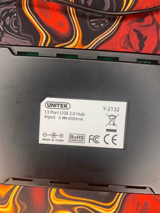 Unitek Y-2132 Hub 13X Usb 2.0 Z Zasilaczem