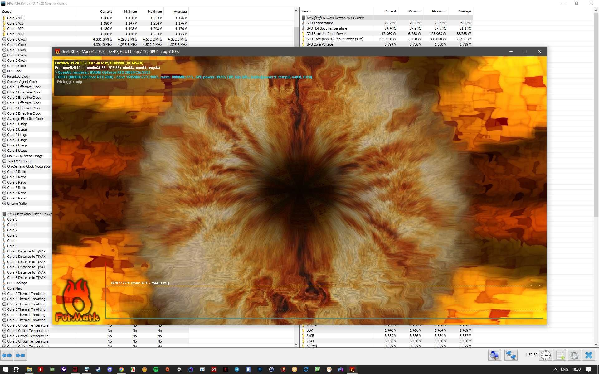 Komputer Intel Core i5 9600K, EVGA RTX 2060 6gb, 1.25TB SSD, 500Gb HDD
