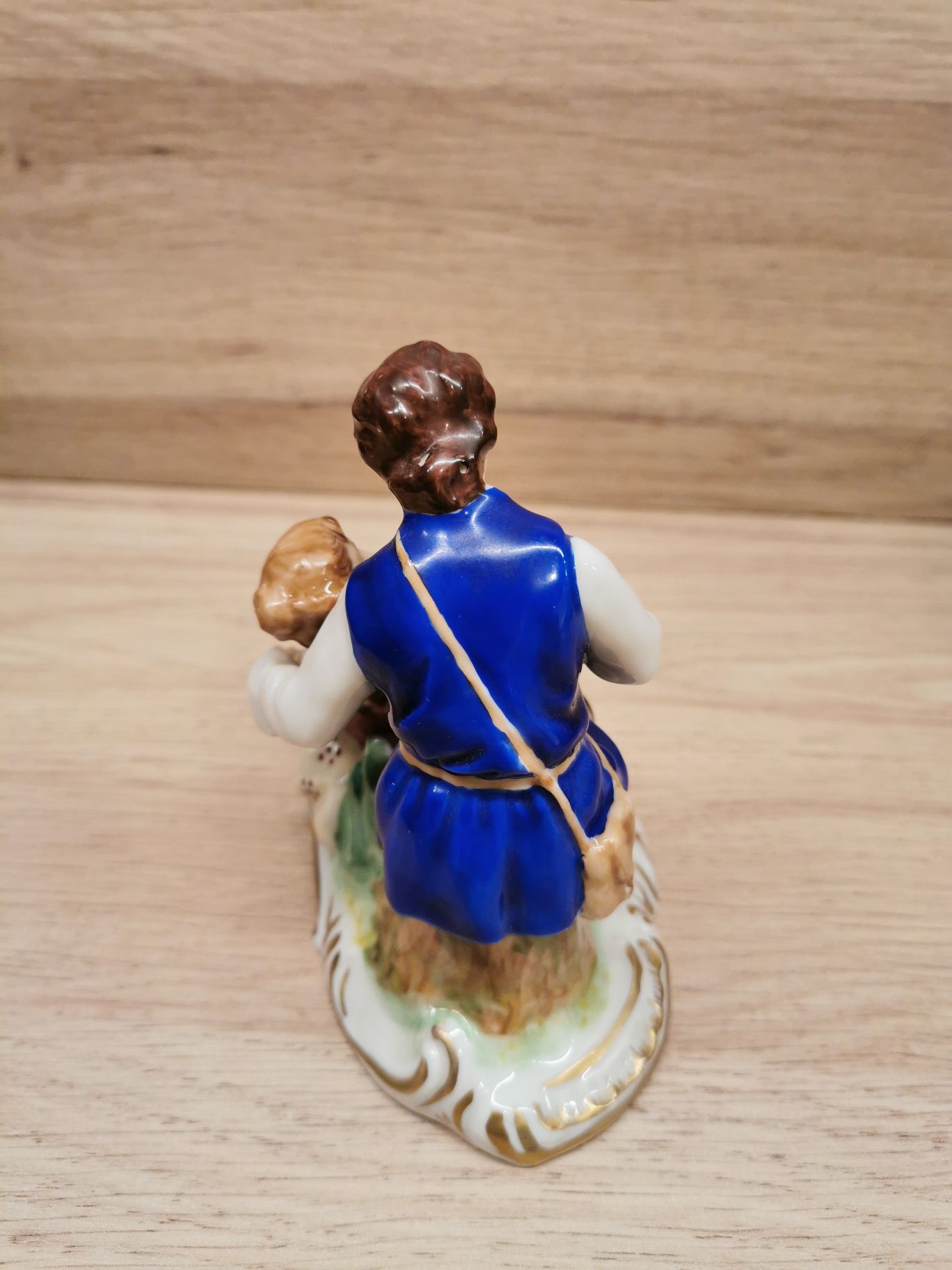 Porcelanowa figurka MV Muller Volkstedt barokowa para zakochani Drezno