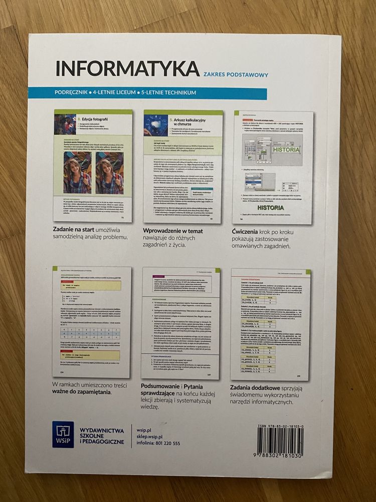 Posręcznik INFORMATYKA 1 WSIP zaktes podstawowy