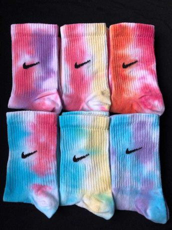Высокие носки Nike найк / тай-дай tie-dye