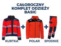 Komplet ratowniczy (kurtka + polar + spodnie) Basic Fluo rozszerzony c