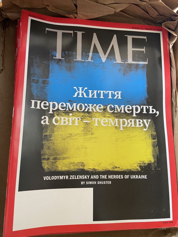 Журнал Time 2022 Ukraine “Життя переможе смерть, а світ -темряву»