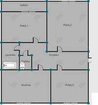 Mieszkanie 3 pokoje 64 metry 1 piętro środkowe bezczynszowe, nowy piec