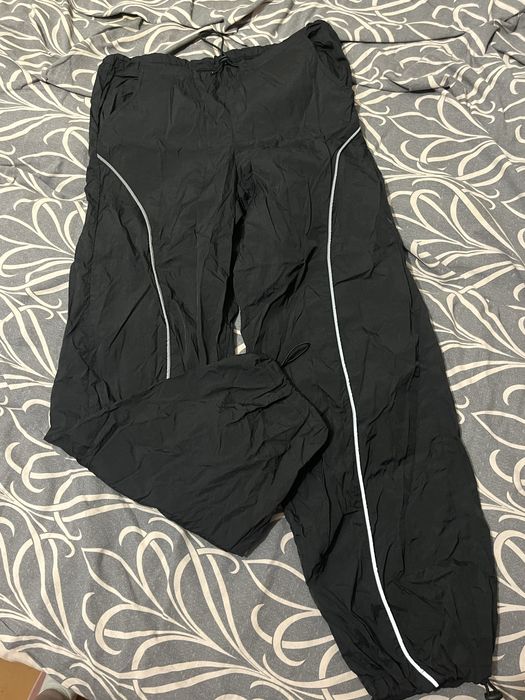 Штаны плащевка со светоотражающими полосками и манжетами на резинках