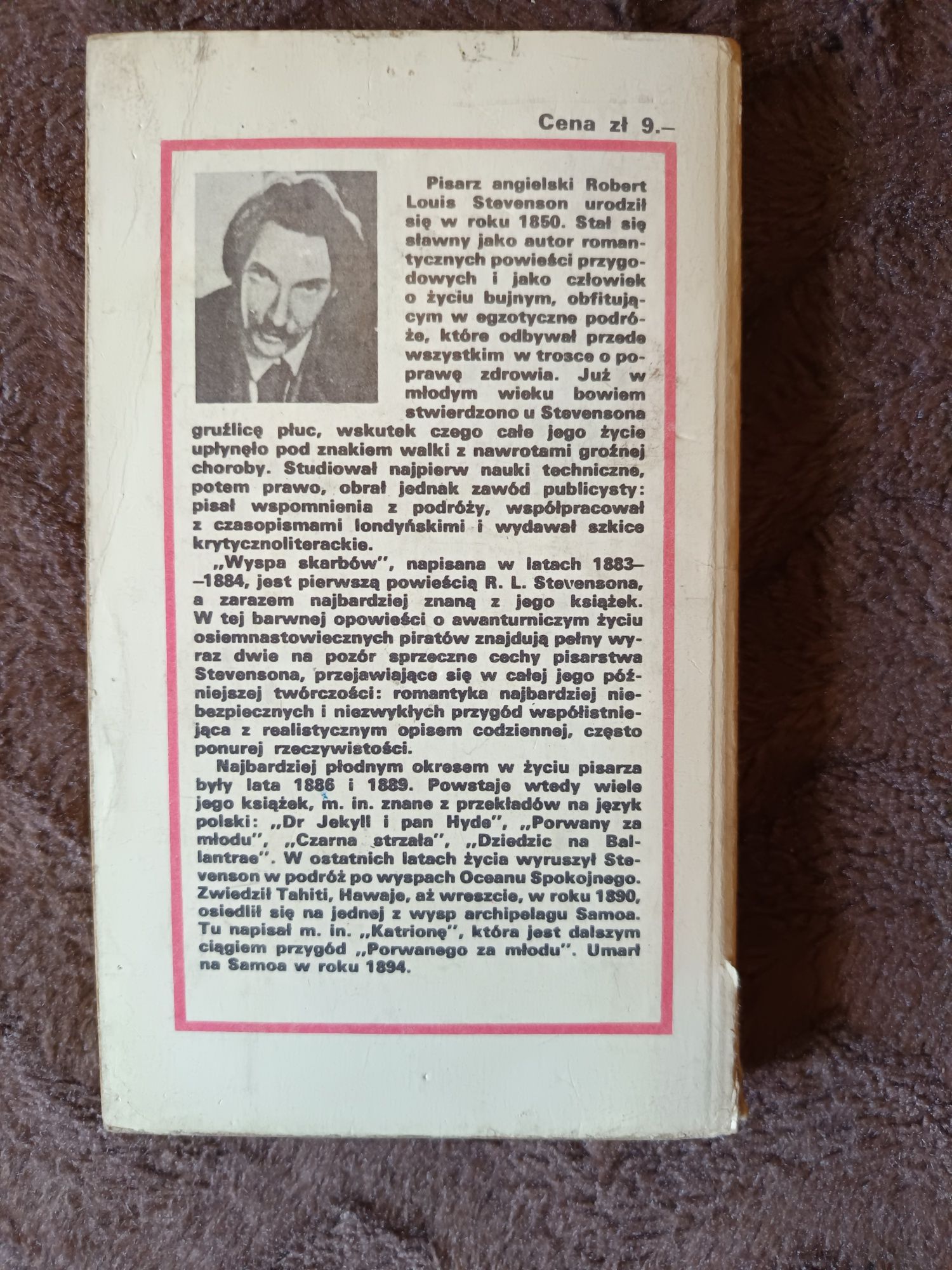 Wyspa skarbów - Robert Louis Stevenson, książka, rok 1974
