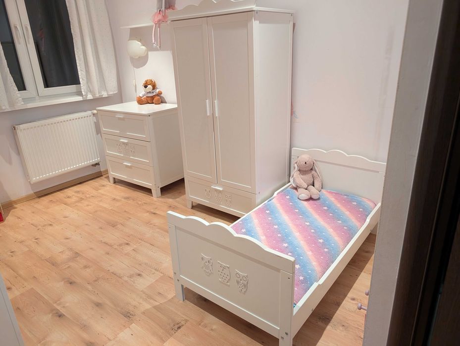 Łóżeczko 2 w 1 firmy Klupś seria Marsell sowy