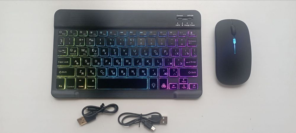 Клавиатура RGB беспроводная+мышь.