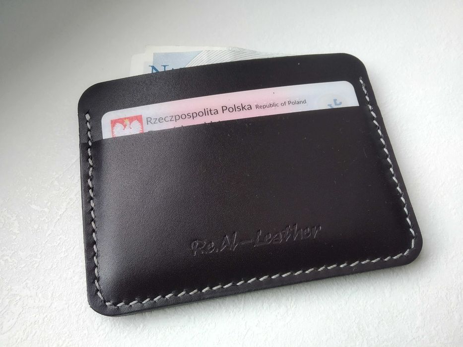 Skórzany portfelik , etui na karty - Cardholder  - skóra naturalna