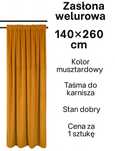 Komplet zasłon velvet 140x260 – ciepły musztardowy odcień