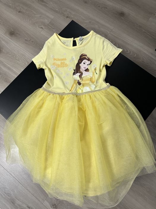 Sukienka ksieżniczka Bella żółta z tiulem 122/128 cm