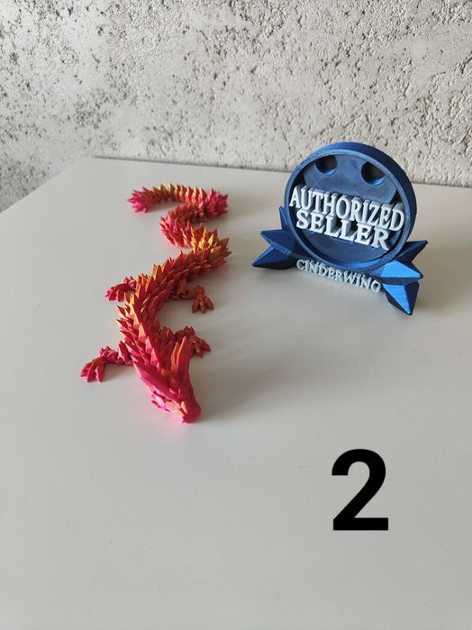 Kryształowy smok 3d flexi  wydruki 3d