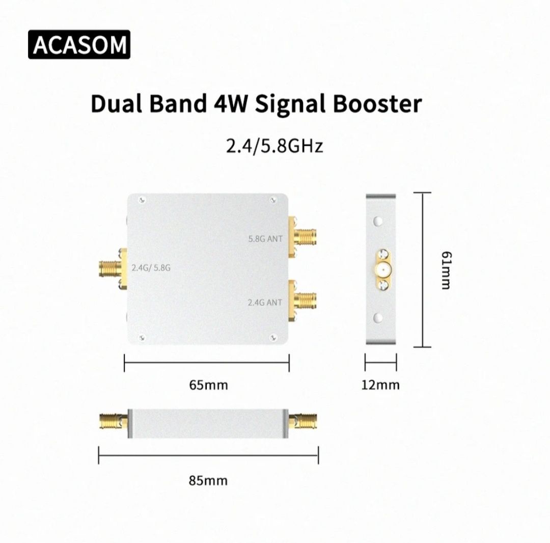 Підсилювач сигналу Acasom 2,4 ГГц/5,8 ГГц