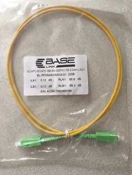 Patchcord światłowód SC/APC jednomodowy simplex 1m. Komplet - 25 szt.