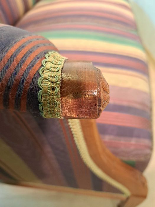 Sofa kanapa fotele wypoczynek Ludwik Filip francuski jedwab XIX