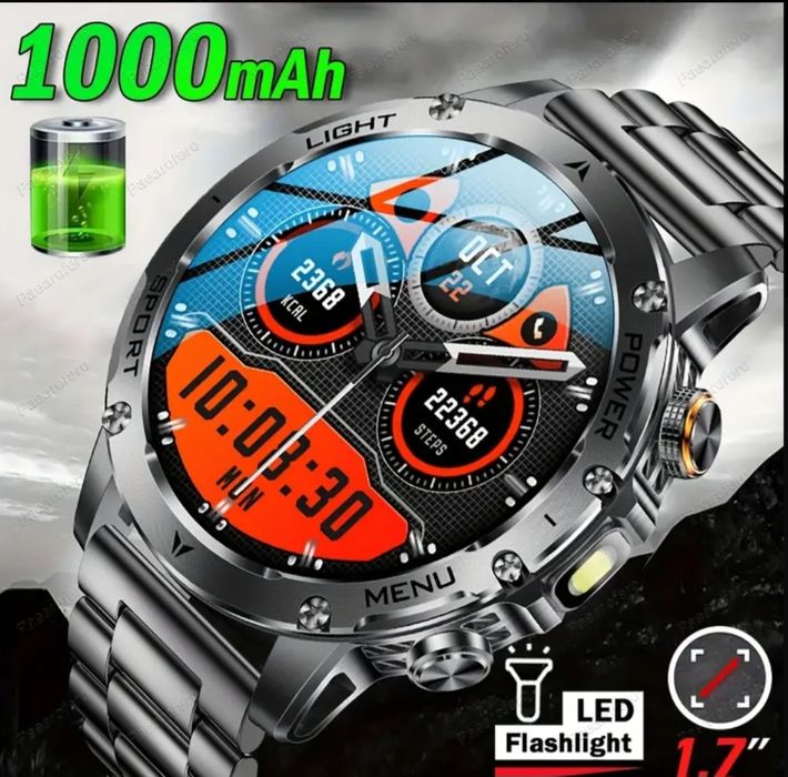 Smartwatch czarny 1000Mah