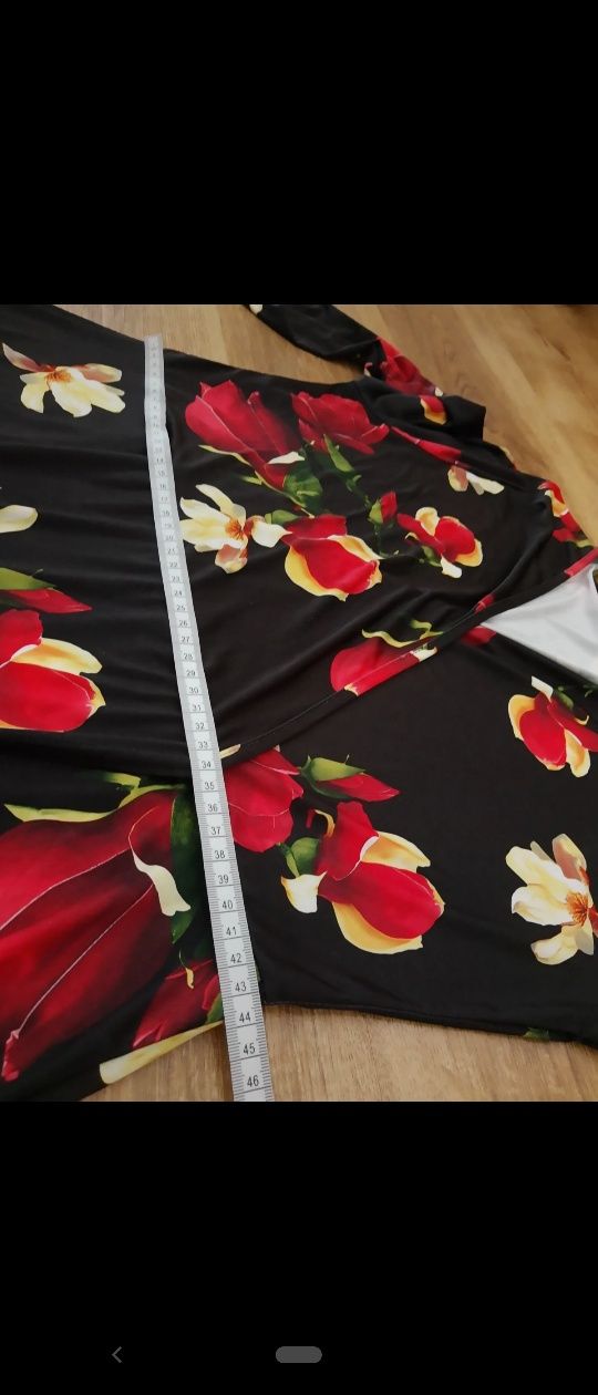 Suknia długa maxi elegancka wyjątkowa Boho sukienka wysokiej 44 46 XXL