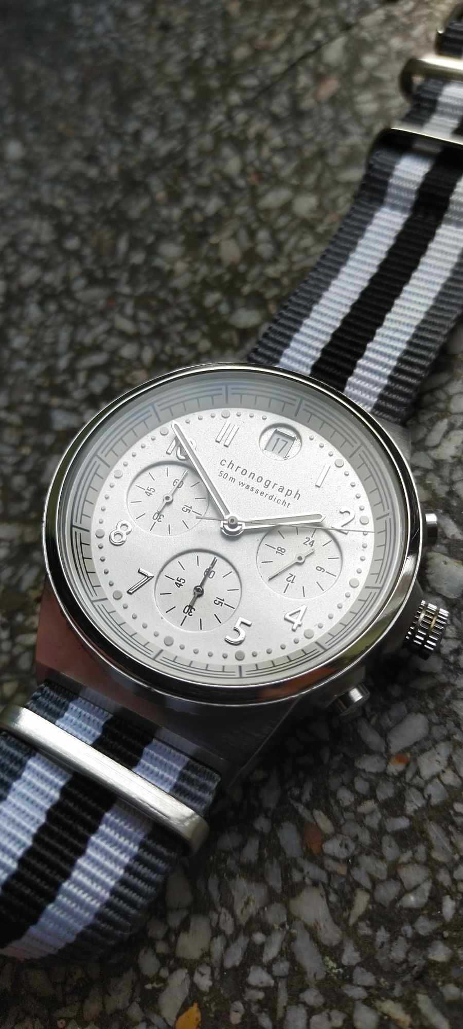 Zegarek Opel Chronograph - mechanizm Seiko nowy pasek