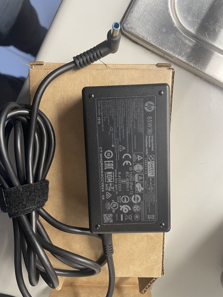 Carregador Hp original 65w ponta azul