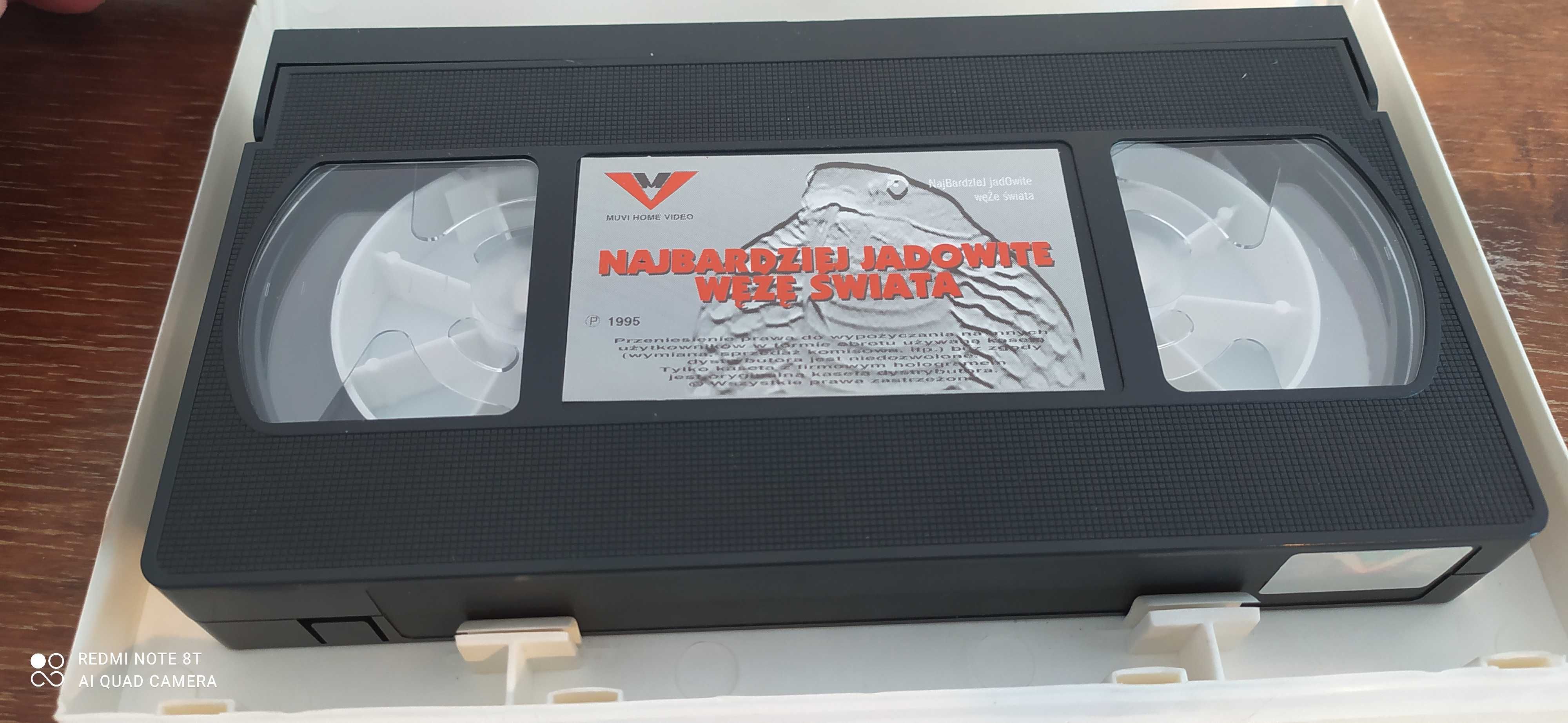 Kaseta VHS Muvi Geographic Najbardziej jadowite węże świata, 1996 r