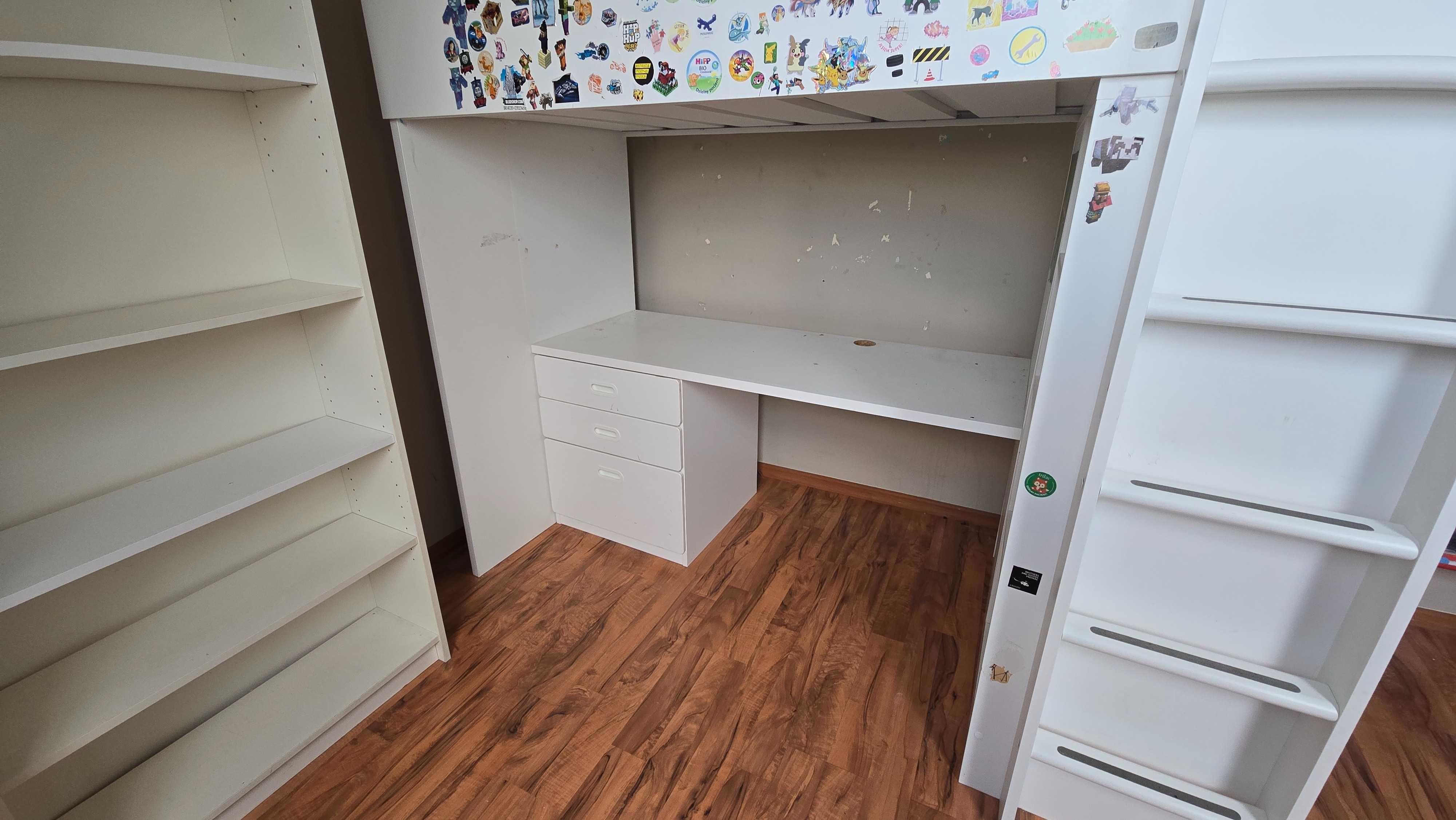 Łóżko piętrowe IKEA SMÅSTAD – biały