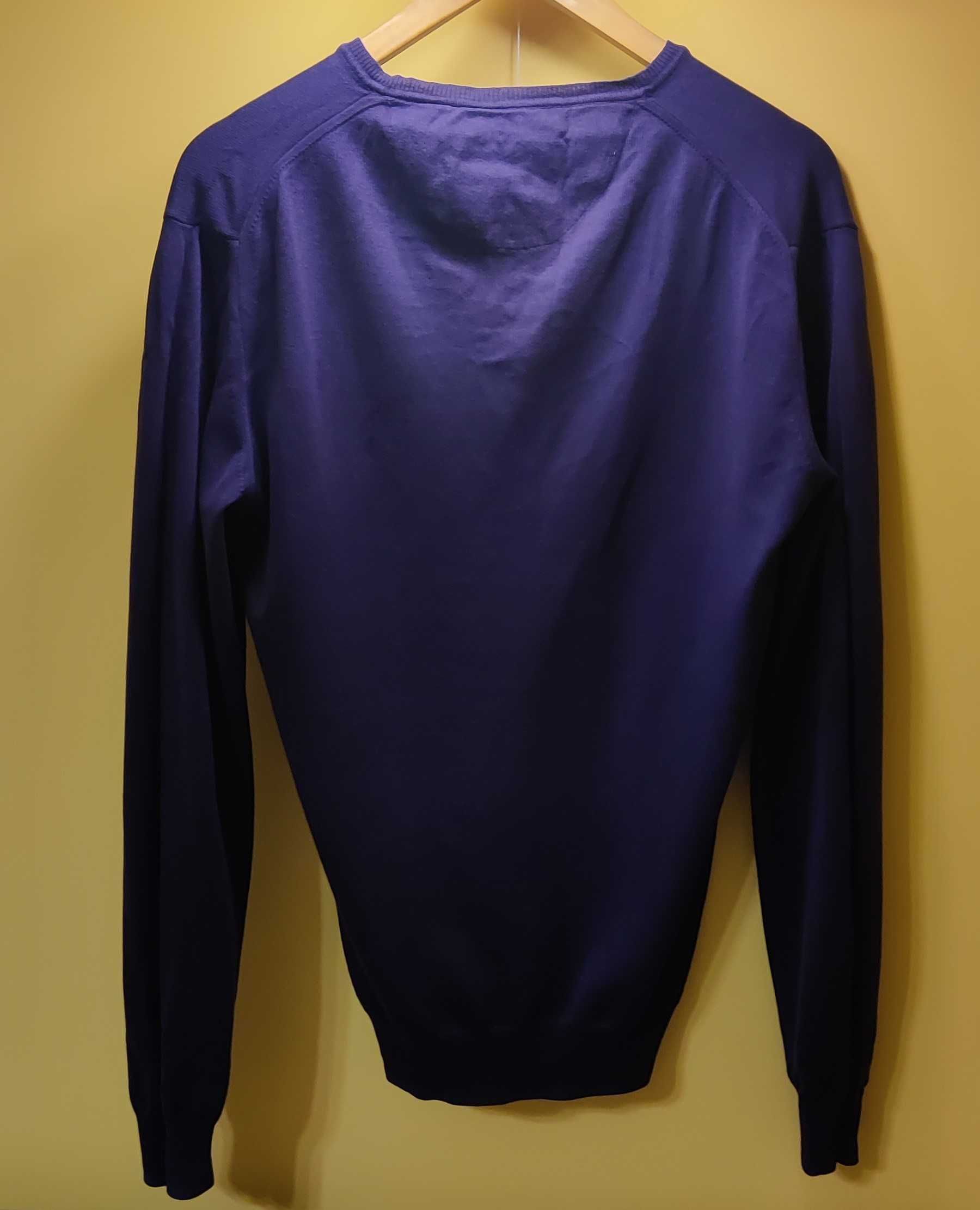 Sweter męski Reserved rozmiar S fioletowy w serek
