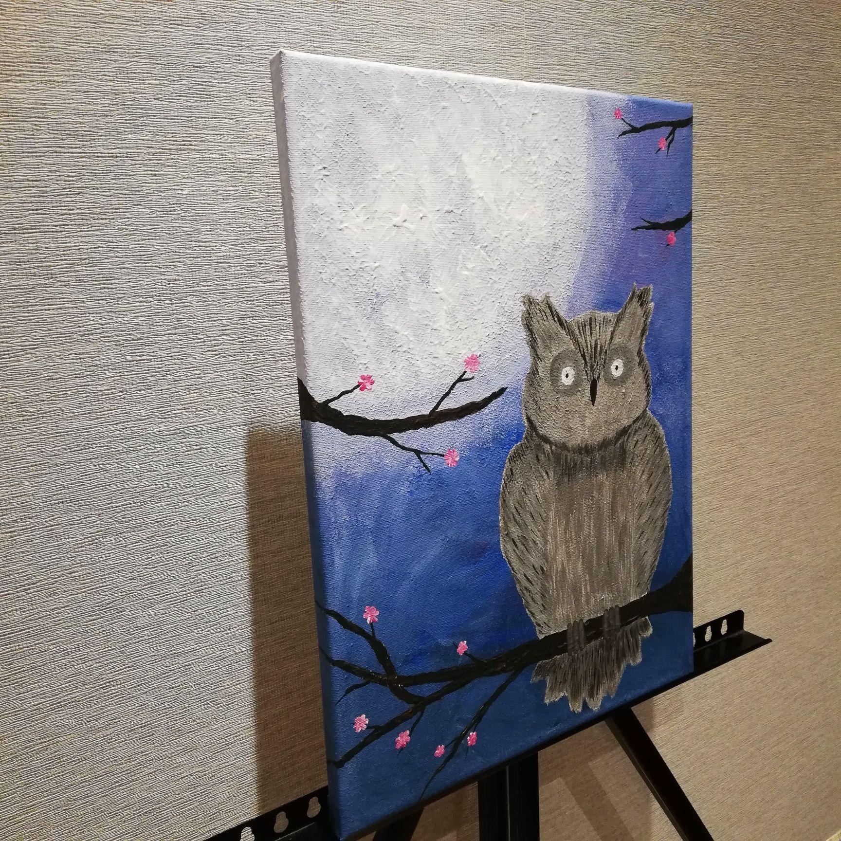 Obraz "Owl" ręcznie malowany