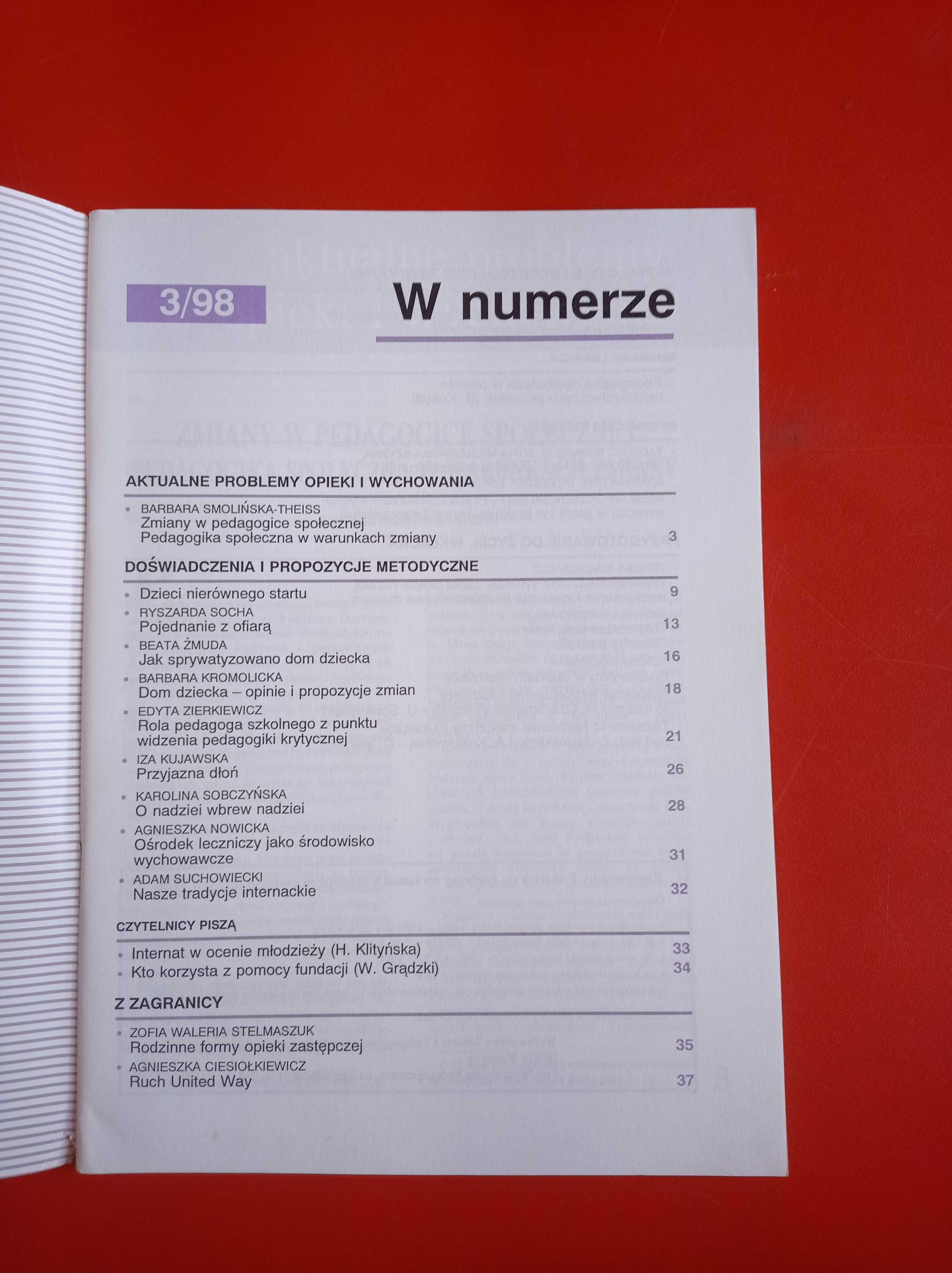 Problemy opiekuńczo-wychowawcze, nr 3/1998, marzec 1998