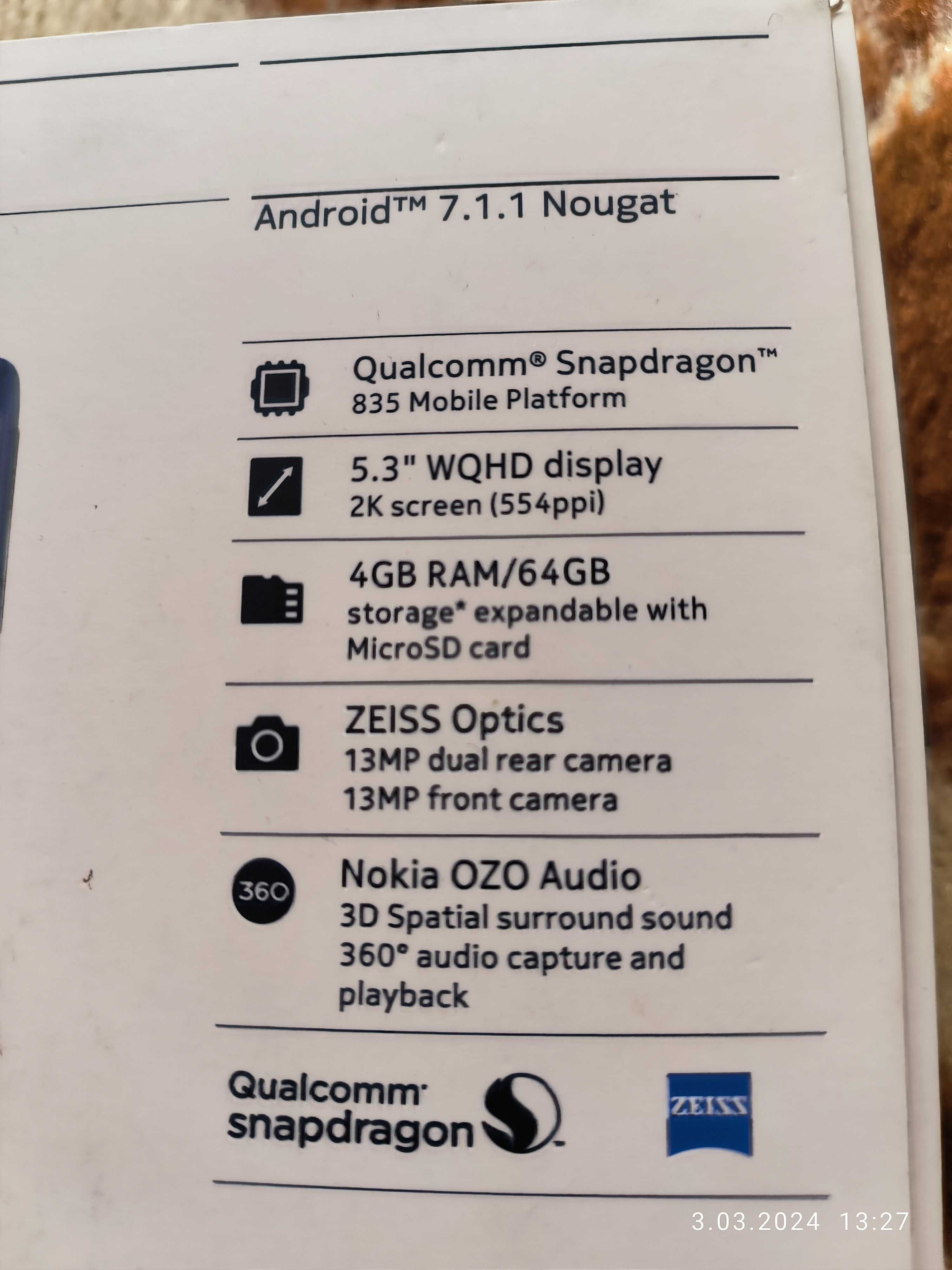 Smartfon Nokia 8 stan idealny