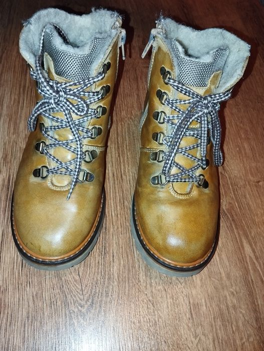 Kozaki trzewiki buty zimowe skórzane Bartek 32