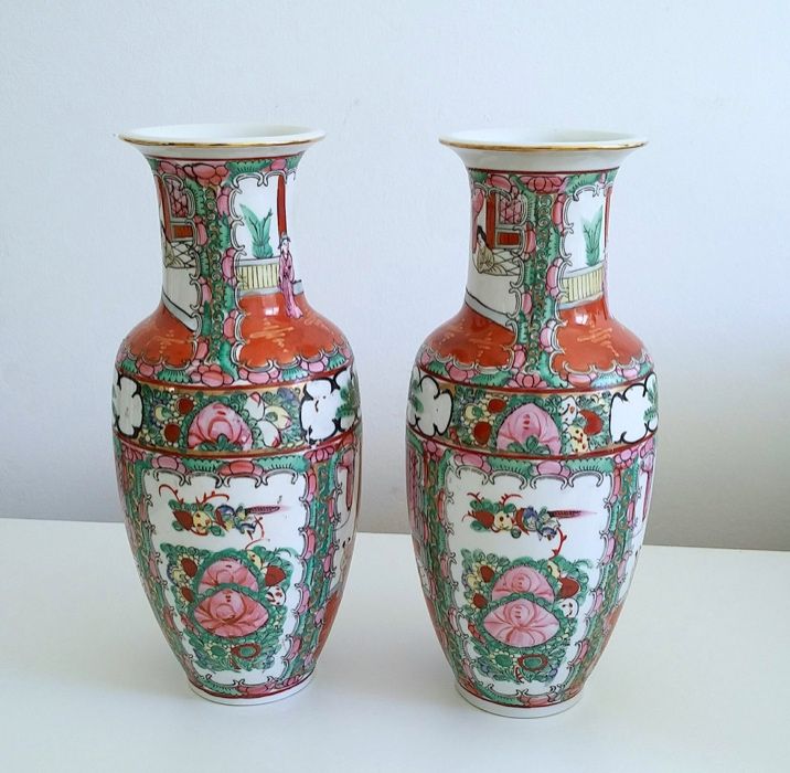 2 Jarras de porcelana Chinesa, Fabricadas em Macau