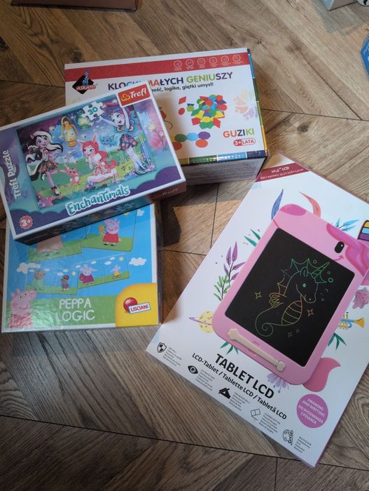 Tablet do rysowania puzzle gra świnka Peppa klocki