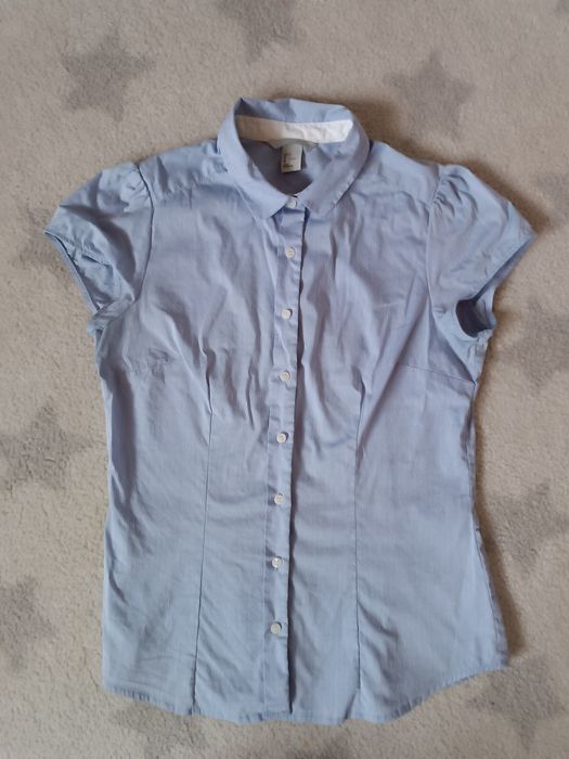Elegancka niebieska koszula H&M r. 36