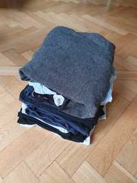 Paka ubrania ciążowe spodnie, bluzki, sukienka, sweter