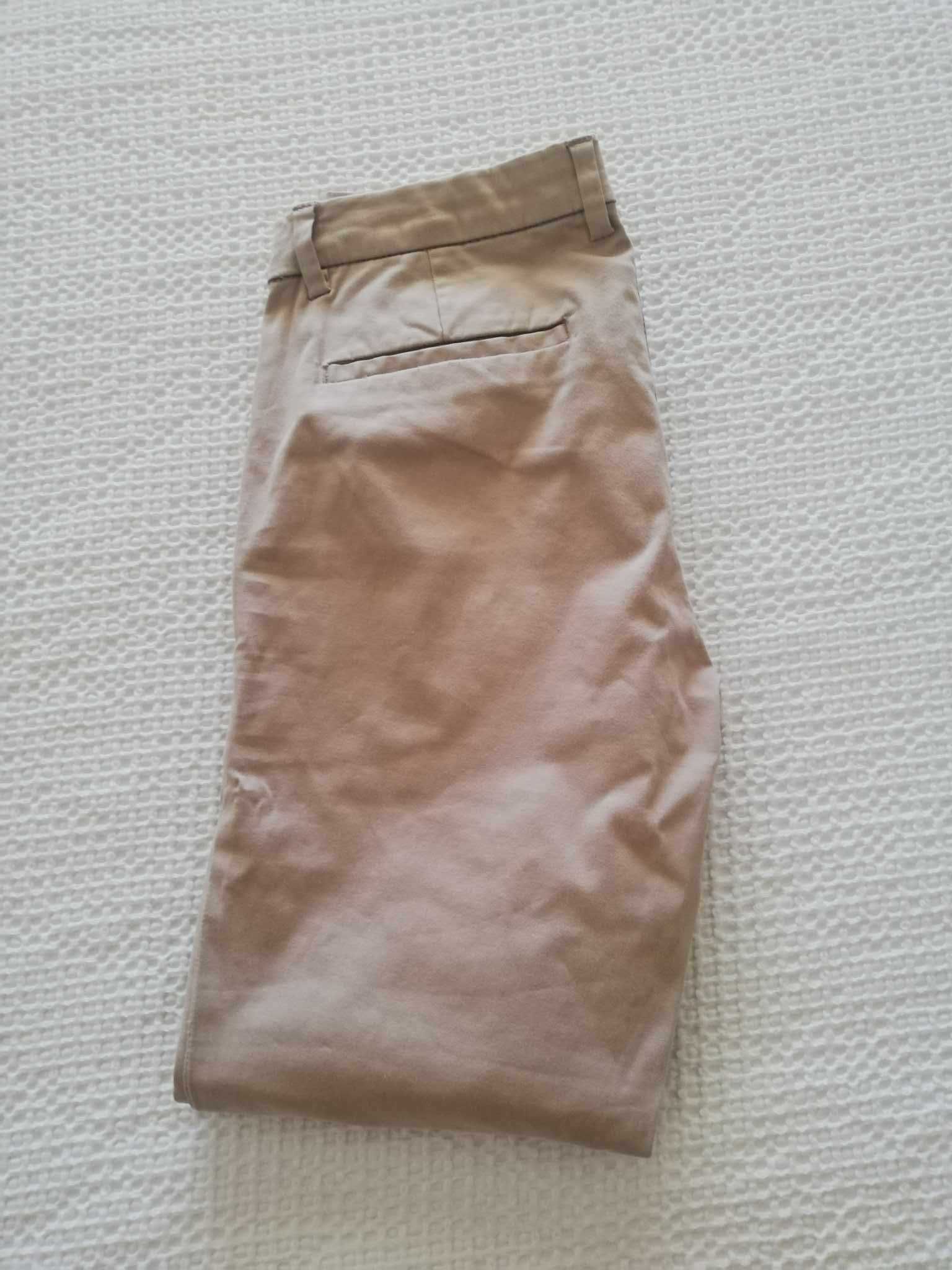 Calça Chino, bege, da marca Sacoor, tamanho 36