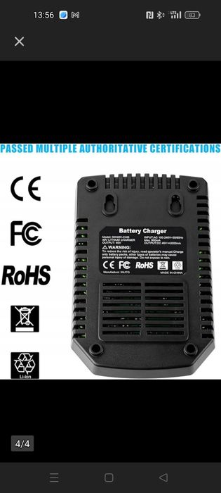 ENERGUP Ładowarka 40V G40C | Zamiennik do Greenworks G-MAX 40V LED, 2A