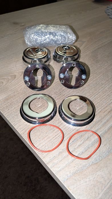 Rozeta antywłamaniowa Gerda x2 + wkładka Gerda 30/40 zębatka, okazja.