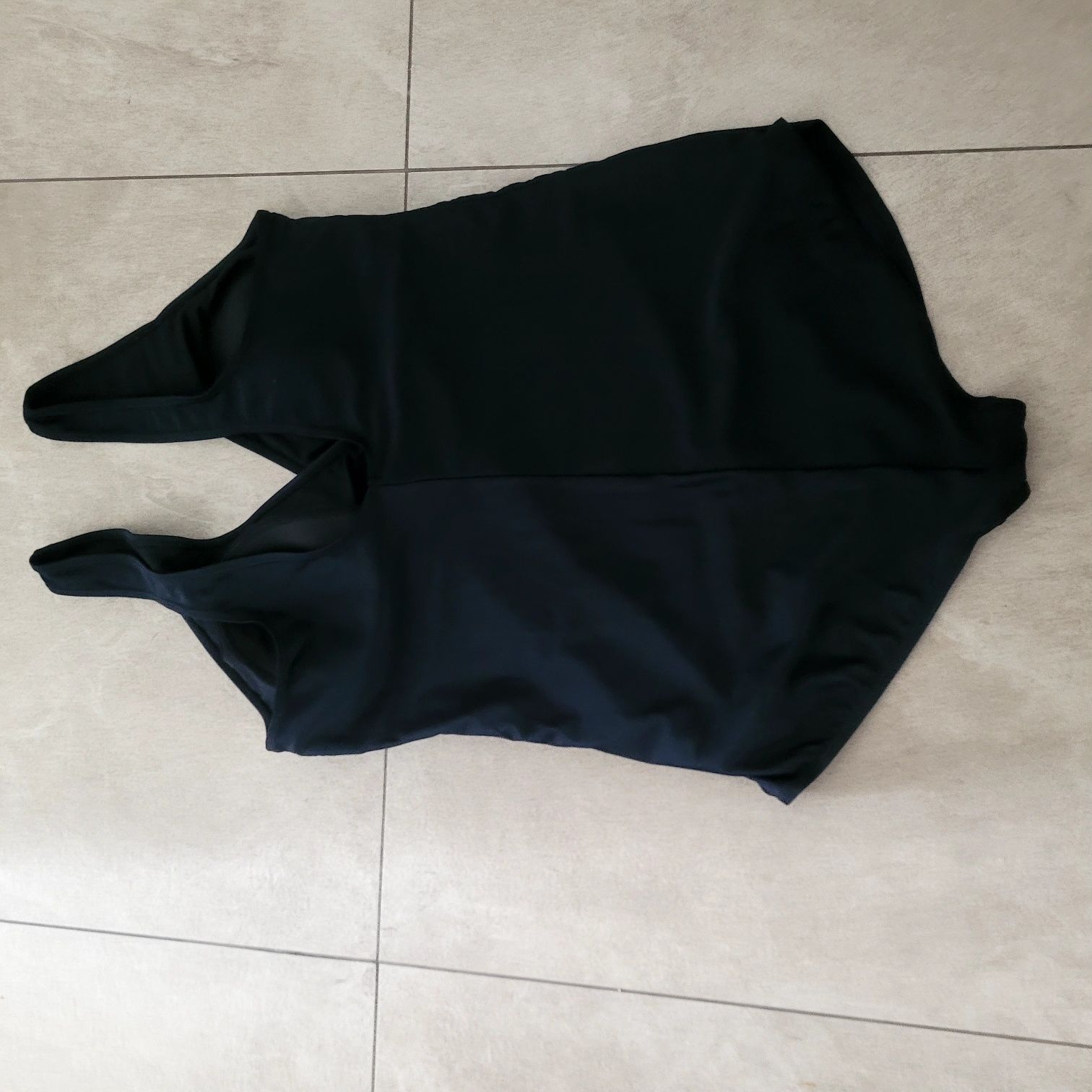Stylowy czarny całościowy kostium kompielowy, push up, rozm.xxl