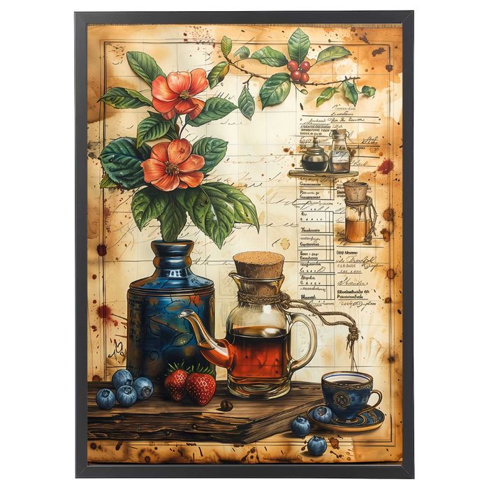 plakat kawa, obraz do kuchni kawa, kawa plakat obraz w ramę na ścianę