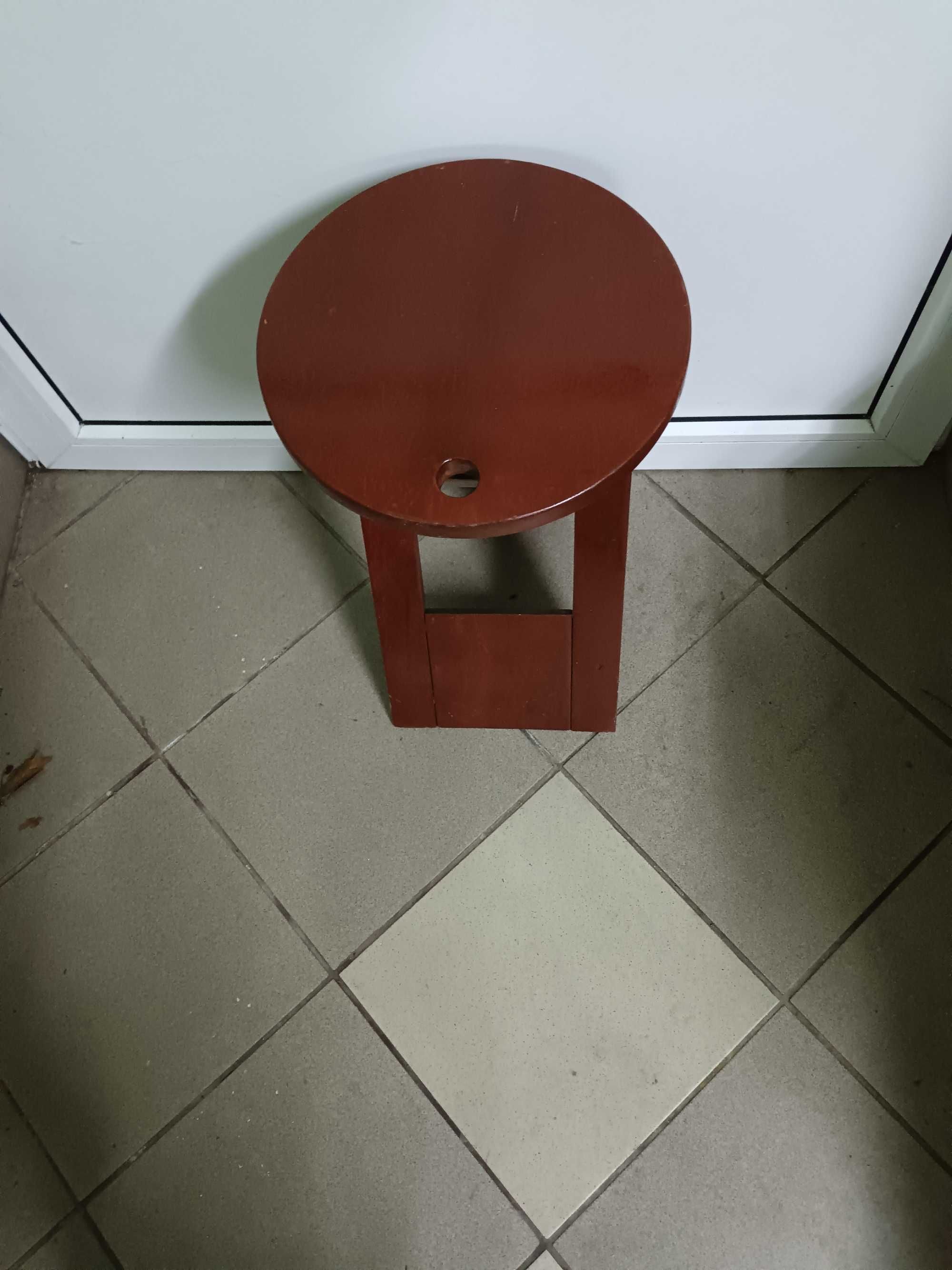 Taboret składany drewniany