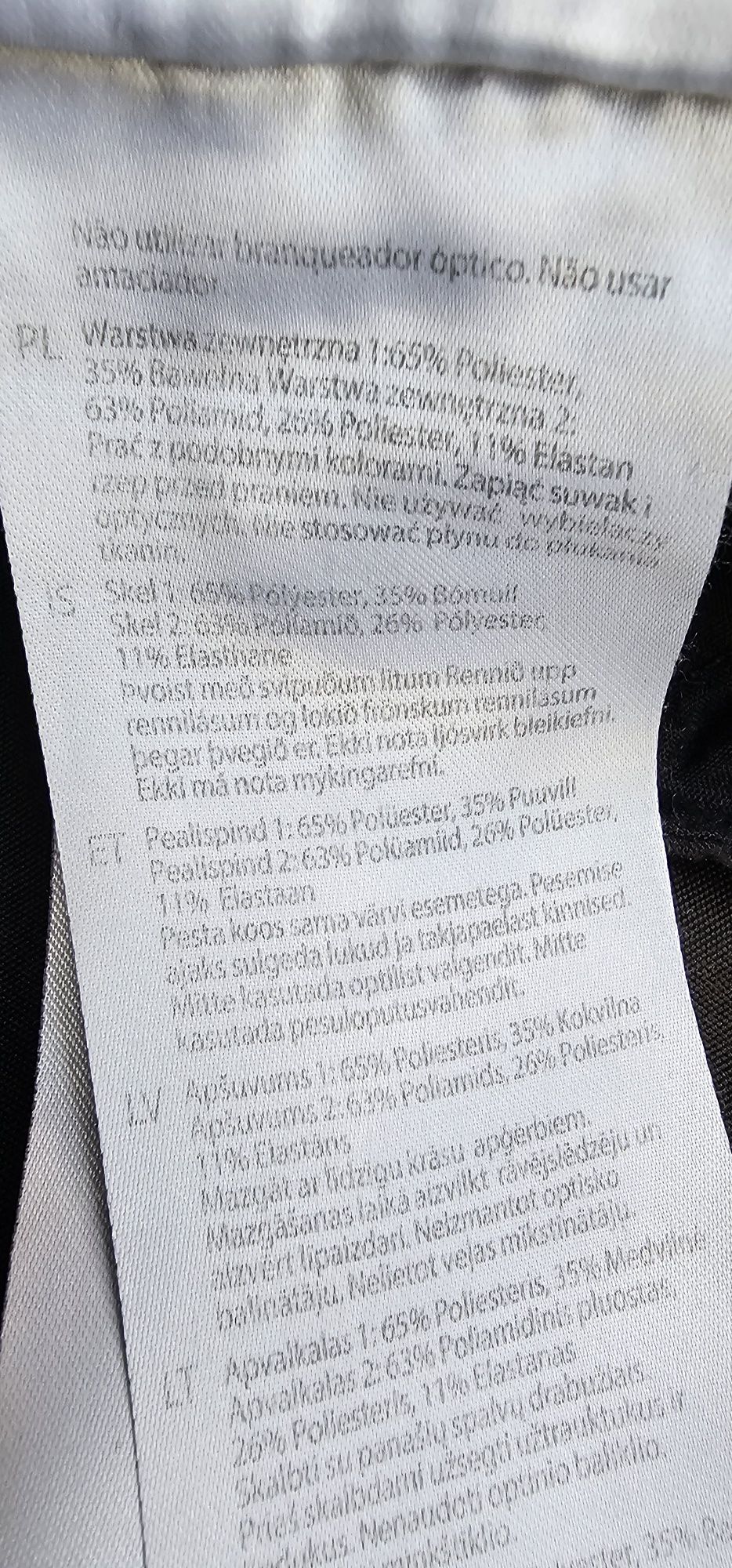 Spodnie robocze BLAKLADER męskie rozmiar D 100 wymiary na zdjęciach