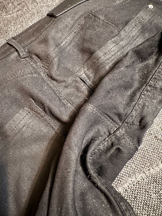 Spodnie woskowane, skórzane, skinny, czarne, rurki, Stradivarius, M