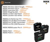 Rode Wireless Go II Lavalier Caster Pro 2 Link TX Performer Magclip wh