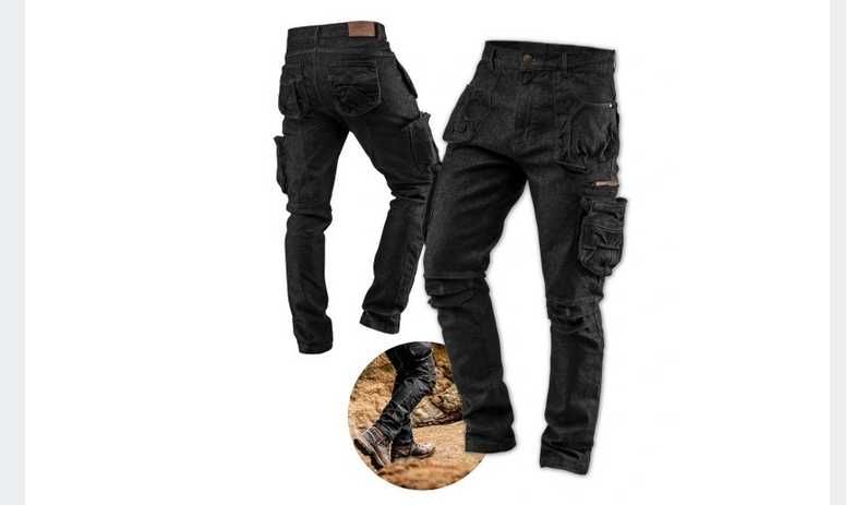 Spodnie robocze długie NEO TOOLS DENIM r. XXL CZARNE + GRATIS