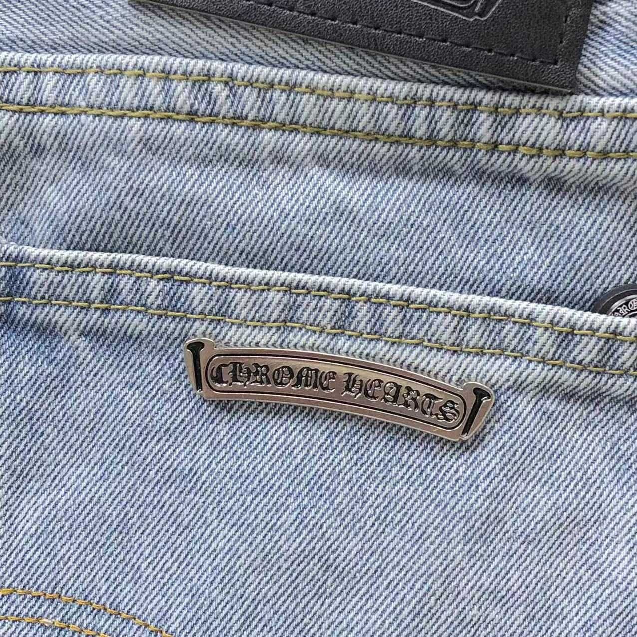 Джинсові шорти Chrome Hearts шорты хром хартс