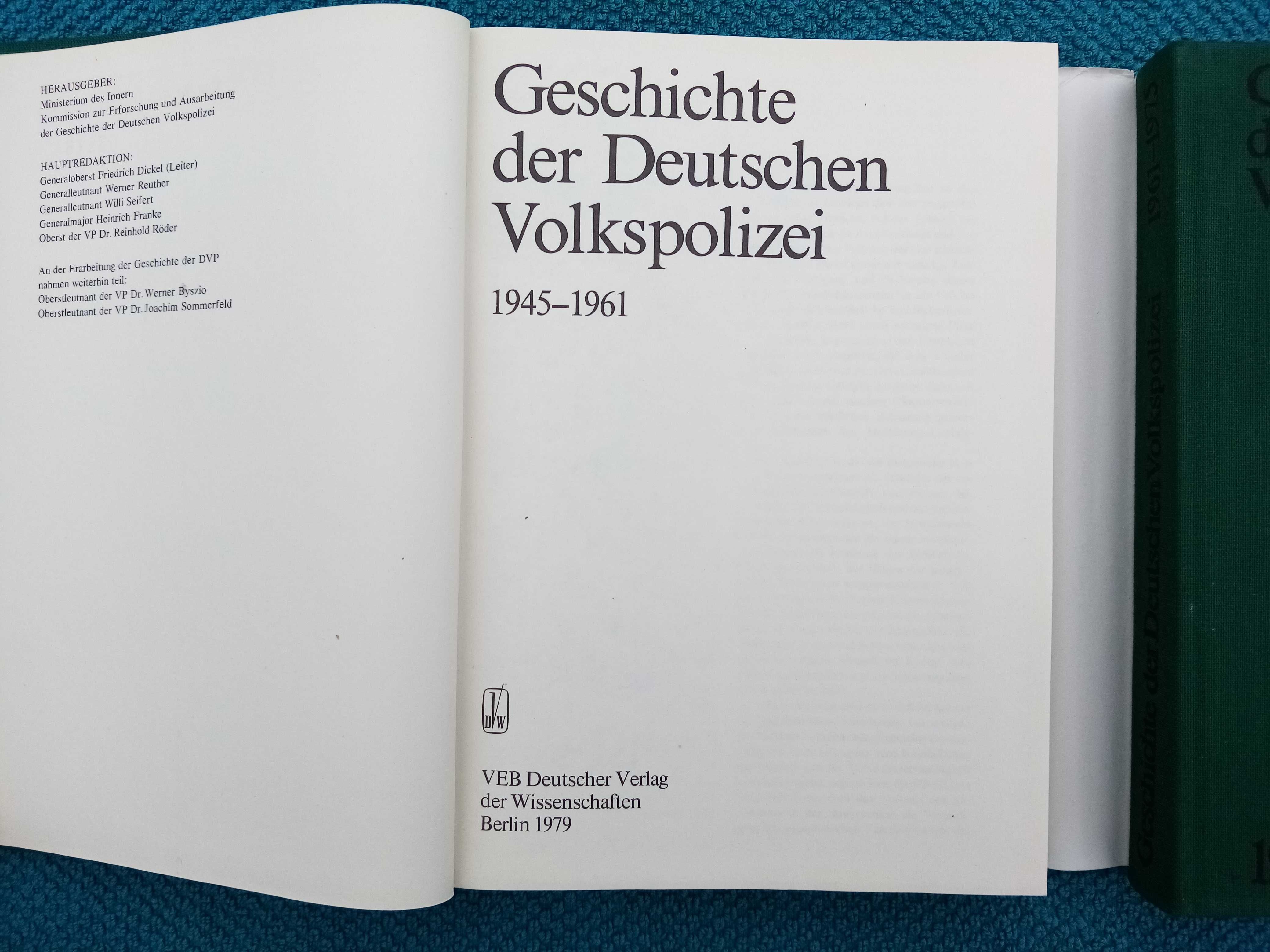 Stare Książki Niemieckie - Geschichte der Deutschen Volkspolizei